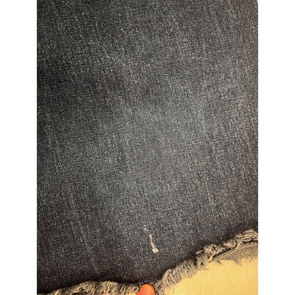 Forever21 Dark Wash Wide Leg Distressed Hem Denim Jeans Women's Size 26 FLAW - Picture 14 of 16